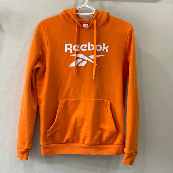 REEBOK Over the Head Hoodie with Large Logo Orange - Picture 2 of 10